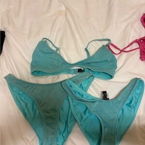 triangl swimwear Sparkle Aqua Triangle Bikini Set